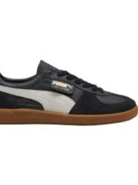Women's Puma Palermo Leather Sneakers Black Gum Size 6.5